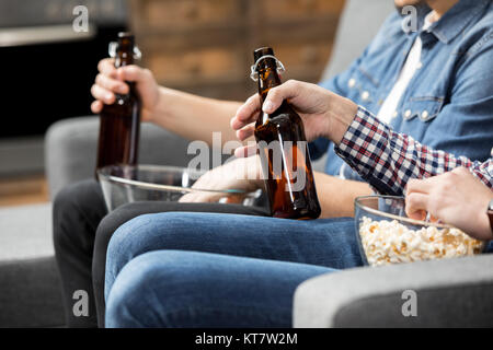 Friends drinking beer Stock Photo