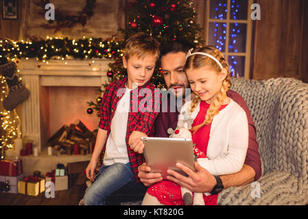 Happy father with children Stock Photo