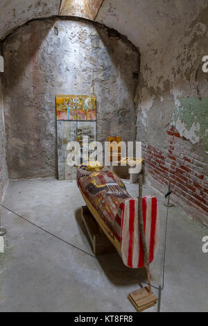 'Sepulture' by Jared Scott Owens art installation inside the Eastern State Penitentiary Historic Site, Philadelphia, Pennsylvania, United States. Stock Photo