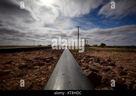 Nullabor Studies; the Indian Pacific Stock Photo