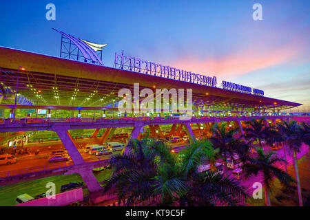 Bangkok ,Thailand. This airport is the world's third largest single building airport terminal designe Stock Photo