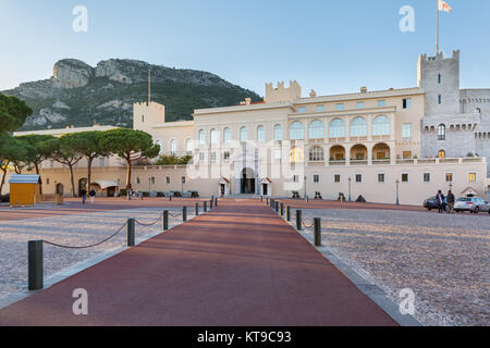 The Prince's Palace of Monaco, or Grimaldi Palace, official residence of the Sovereign Prince of Monaco, Principality of Monaco, Riviera Stock Photo