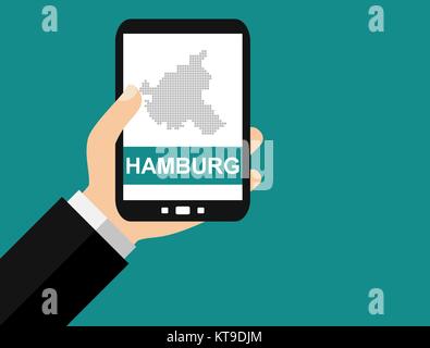 hamburg on the smartphone Stock Photo