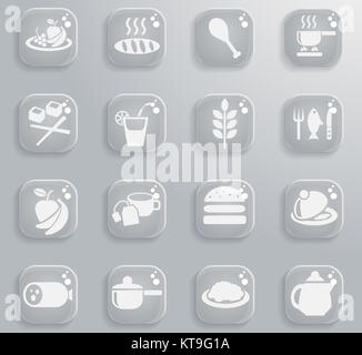 food and kitchen icon set Stock Photo