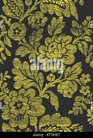 hand drawn floral seamless pattern Stock Photo - Alamy