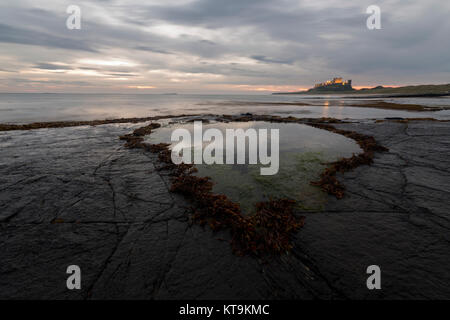 Bamburgh Castle in Northumberland. Stock Photo