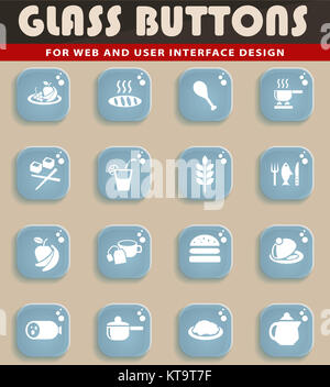 food and kitchen icon set Stock Photo