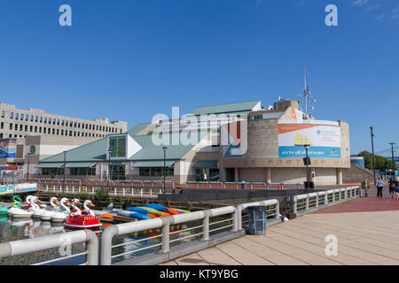 Independence Seaport Museum at Penn's Landing Marina, Philadelphia, Pennsylvania, United States. Stock Photo