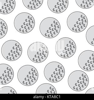 golf club ball sport object play seamless pattern vector illustration Stock Vector