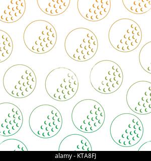 golf club ball sport object play seamless pattern vector illustration Stock Vector