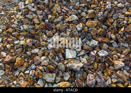 Colored rocks texture ore coal macro beautiful Stock Photo