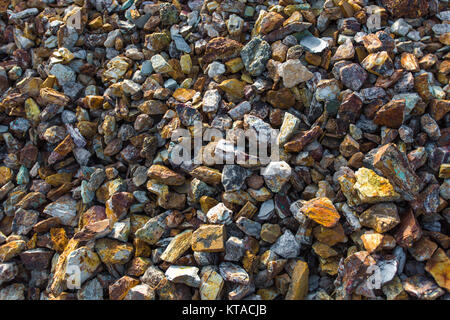 Colored rocks texture ore coal macro beautiful Stock Photo