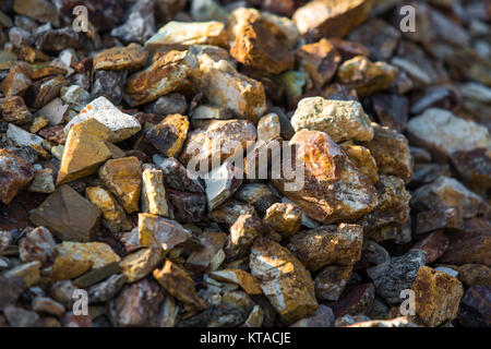 Colored rocks texture ore coal macro beautiful Stock Photo