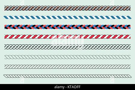 Rope Brushes and Lines Stock Vector