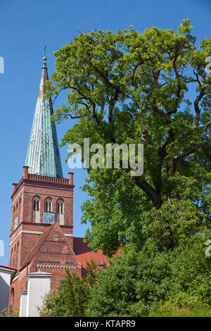 Church of Saint Mary at the center of Bergen, Ruegen island, Mecklenburg-Western Pomerania, Baltic Sea, Germany, Europe Stock Photo