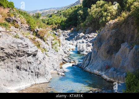 Alcantara river in Sicily Stock Photo