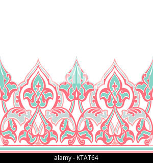 Vector ornate seamless border in Eastern style. Stock Photo