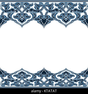 Vector ornate seamless border in Eastern style. Stock Photo