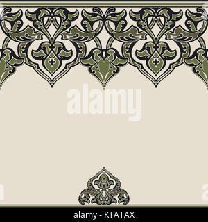 Vector ornate seamless border in Eastern style. Stock Photo