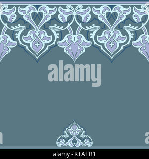 Vector ornate seamless border in Eastern style. Stock Photo