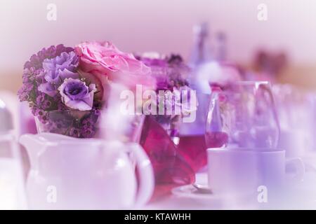 wonderful table decoration waiting for guests Stock Photo