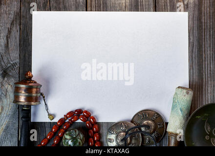 Buddhist religious objects for rituals Stock Photo