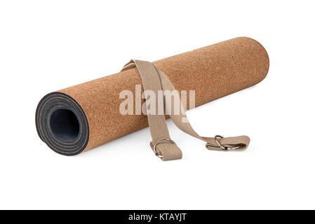 Yoga Cork Mat Eco Friendly Set Stock Photo