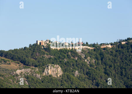 castle of Alanya built on rocks and beach of Cleopatra, Antalya, Turkey Stock Photo