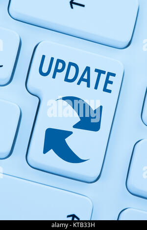 computer software update update protection from virus blue online web Stock Photo