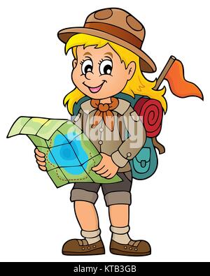 Scout girl theme image 3 Stock Photo