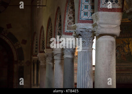 Chiusi - The Romanesque Cathedral  of San Secondiano, built around 560 AD over a pre-existing basilica, and renovated in the 13th C. It has a nave and Stock Photo