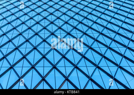 Geometric pattern of a glass wall Stock Photo
