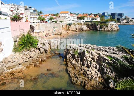 Praia da Rainha in Cascais. Stock Photo