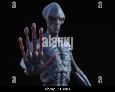 3D rendering of an alien creature. Stock Photo