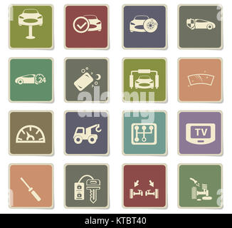 car shop icon set Stock Photo