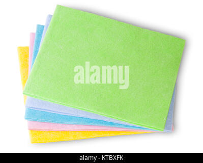 Multicolored Cleaning Cloths Stock Photo