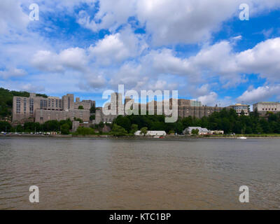 West Point from the Hudson River, New York Stock Photo