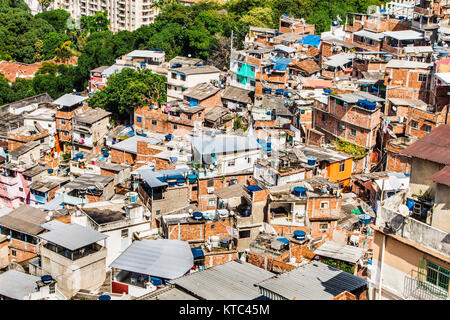 Buildings of Favela Santa Marta in Rio de Janeiro, Brazil. Stock Photo