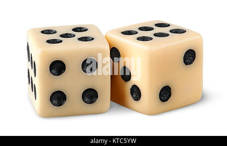 Two gaming dice Stock Photo