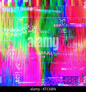 Colourful glitch abstract background Stock Photo