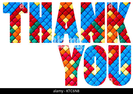 Word THANK YOU over abstract background. Stock Photo