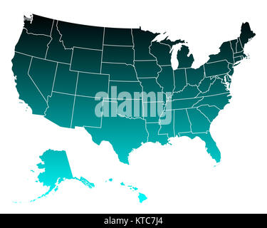 map of the usa Stock Photo