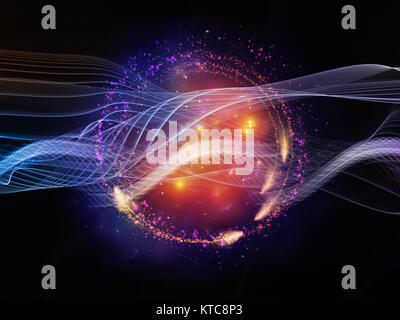 Lights of Information Stream Stock Photo