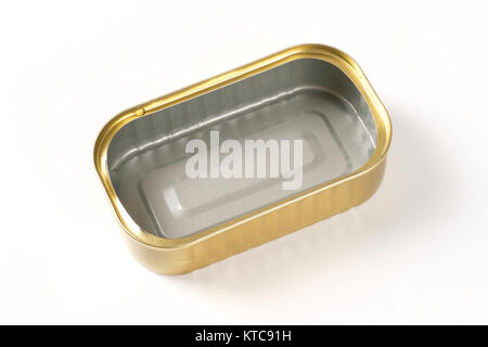 empty tin of sardines Stock Photo