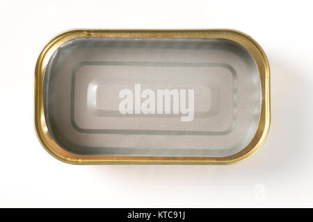 empty tin of sardines Stock Photo
