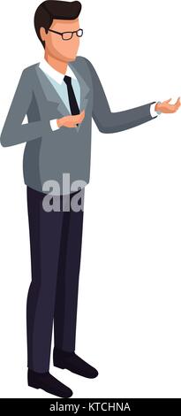 Businessman isometric isolated 3d Stock Vector