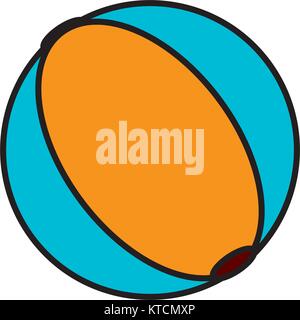 Beach ball symbol Stock Vector