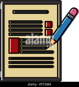 Checklist and pencil Stock Vector