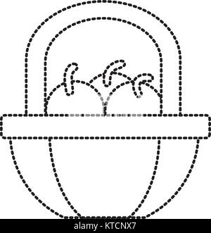 apples in the basket symbol Stock Vector