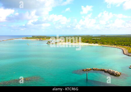 Disney's private island Castaway Cay in the Bahamas Stock Photo